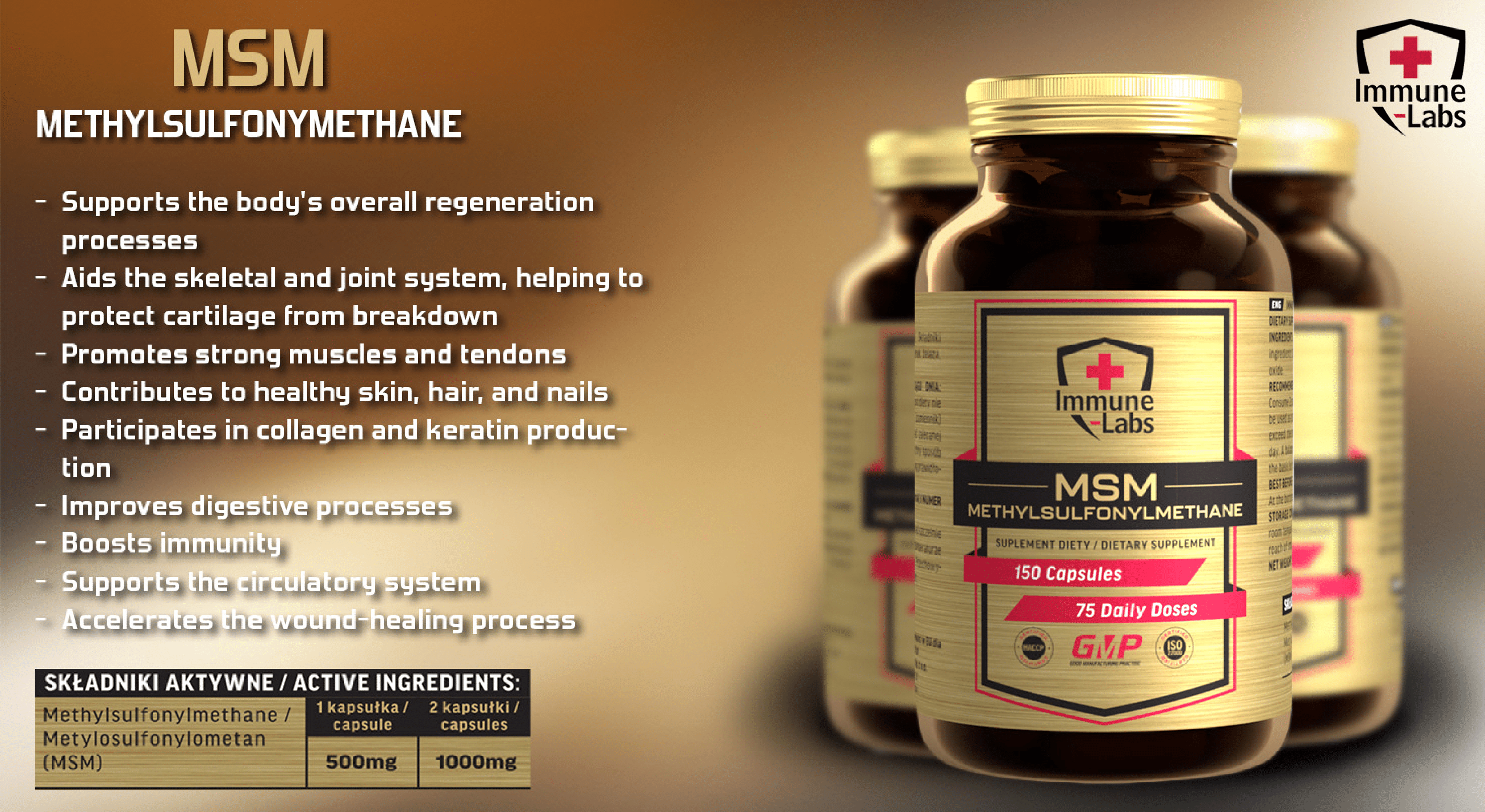 Immune Labs MSM - 150 Caps