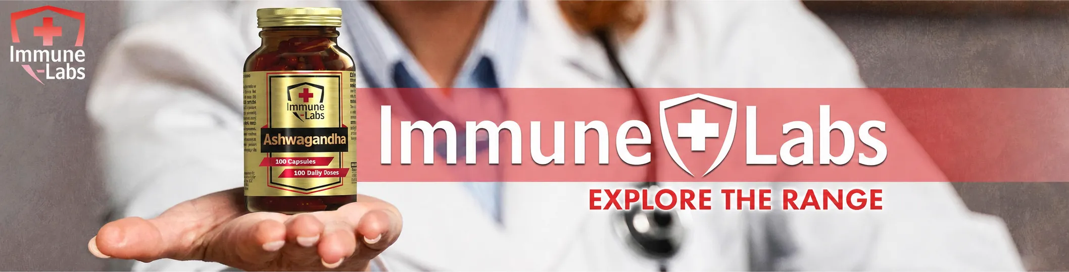 Immune Labs Ashwagandha brand banner