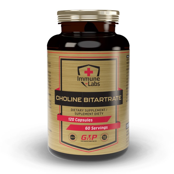 Immune Labs Choline Bitartrate 500mg - 120 Caps