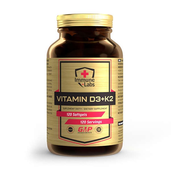 Immune Labs Vitamin D3+K2 - 120 Softgels