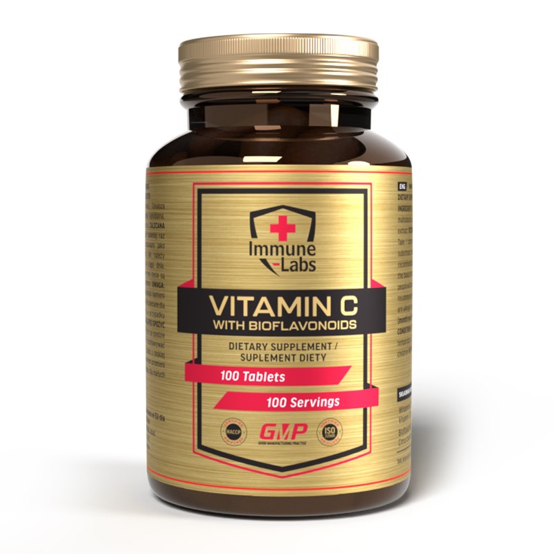 Immune Labs Vitamin C + Bioflavonoids - 100 Tabs