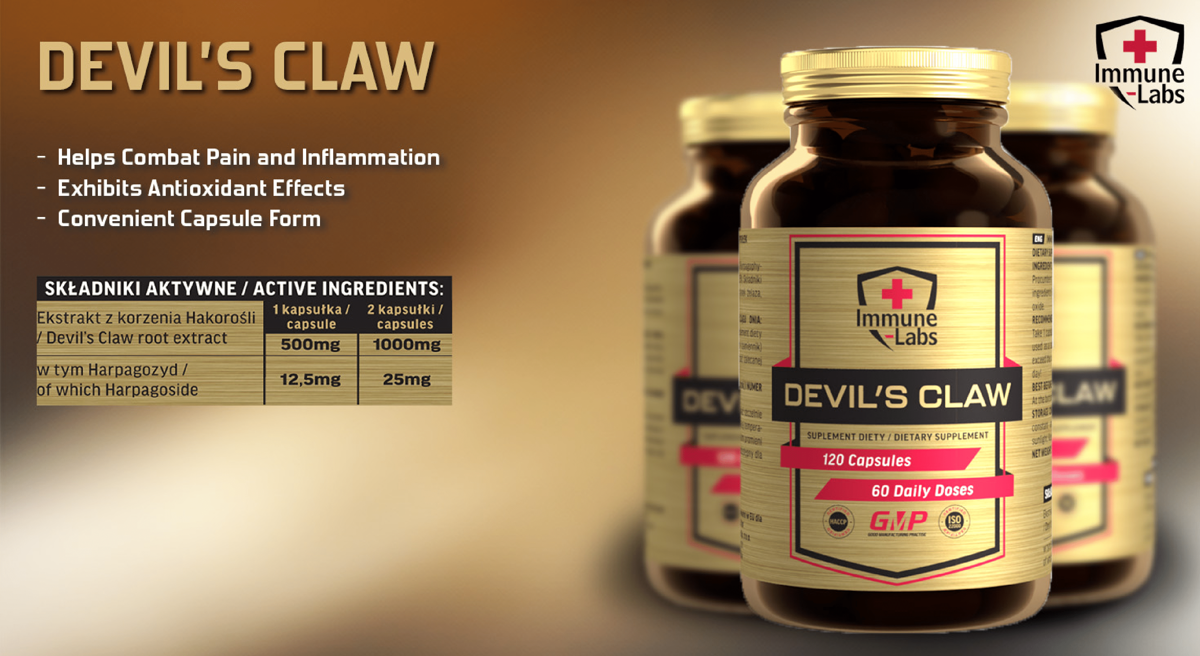 Immune Labs Devil's Claw - 120 Caps