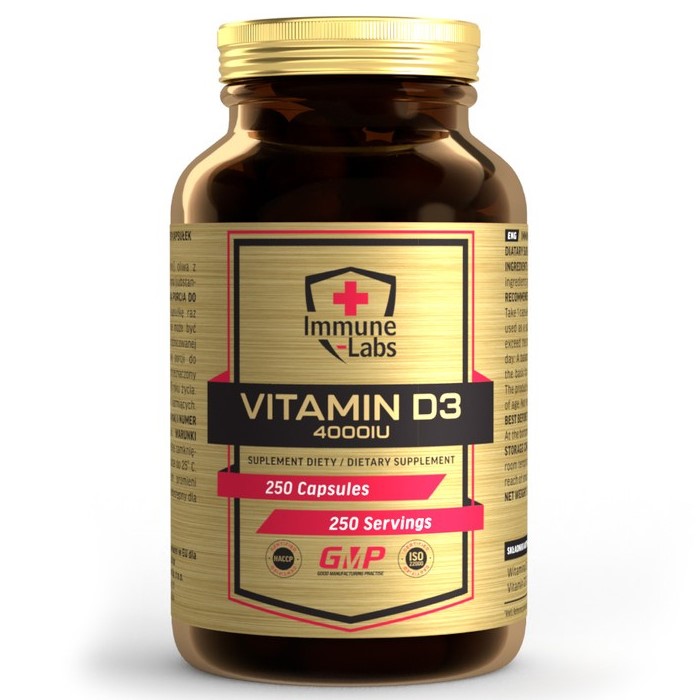 Immune Labs Vitamin D3 4000IU - 250 Caps
