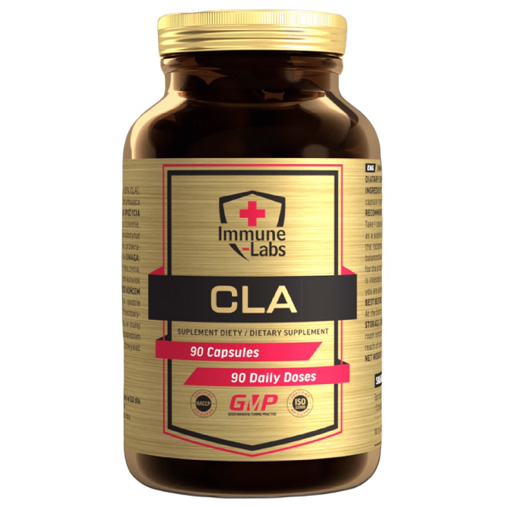 capsules, dietary supplement, CLA, gold bottle, 90 capsules